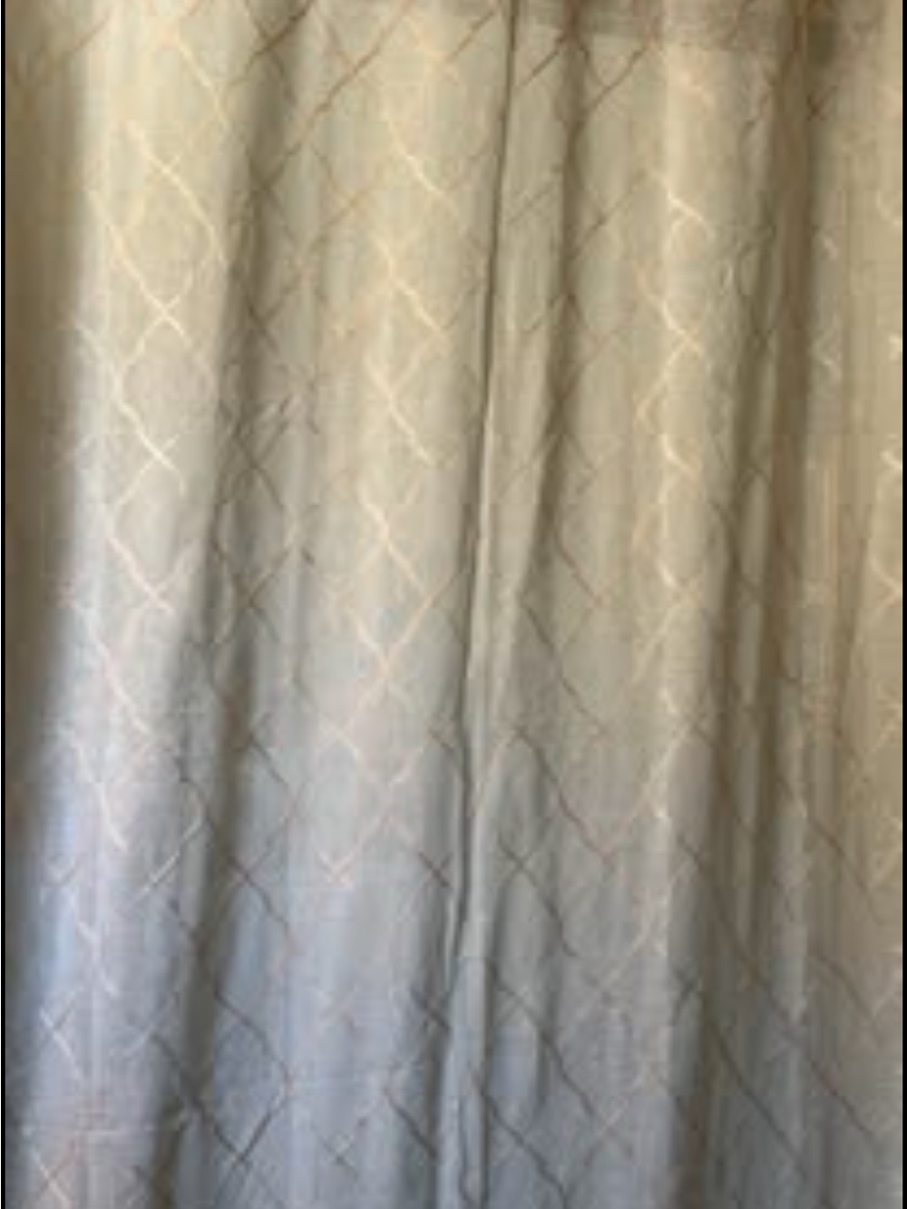 Neutral Gray Geometric Shower Curtain - Unbranded